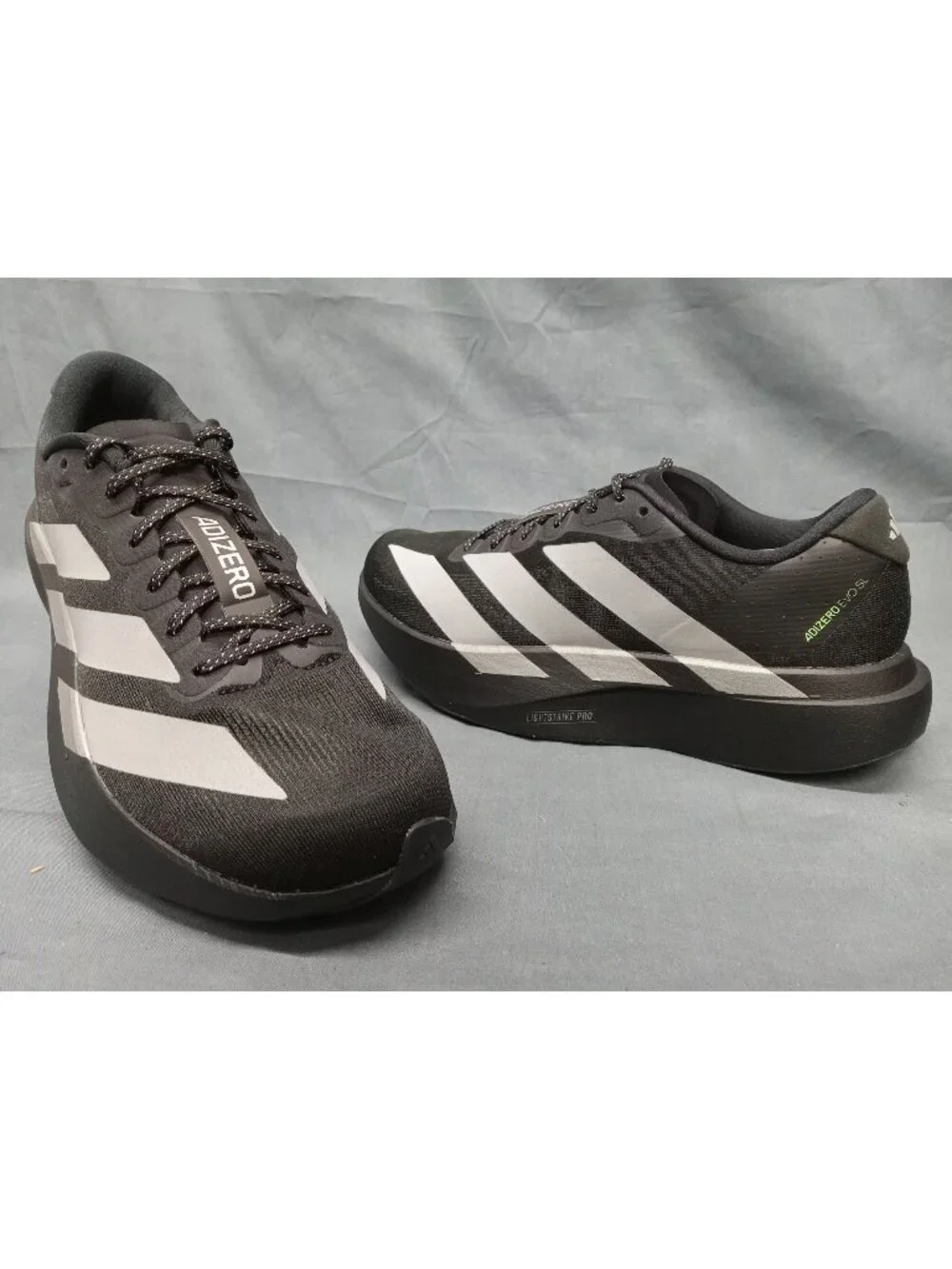 Adidas Adizero Evo SL J (GS) Black Silver Reflect KK3653 Boys Size 6 NEW NO BOX!